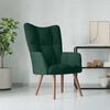 vidaXL Relaxing Chair Dark Green Velvet