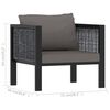vidaXL 7 Piece Garden Lounge Set with Cushions Poly Rattan Anthracite