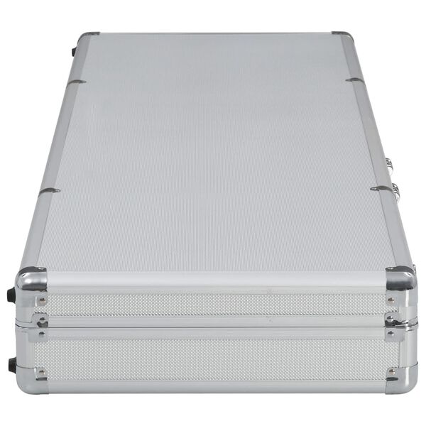 vidaXL Gun Case Silver 118x38x12 cm Aluminium