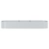vidaXL Garden Raised Bed 320x80x44 cm Galvanised Steel Silver