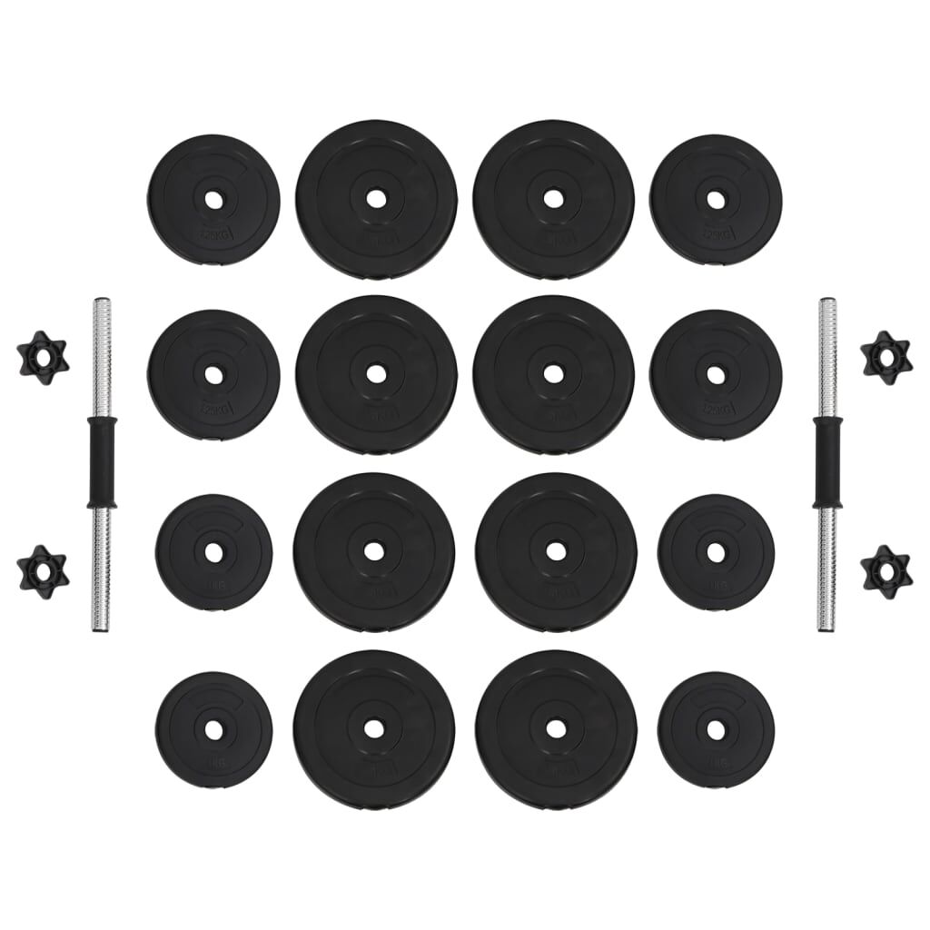 vidaXL Dumbbells 2x15 kg