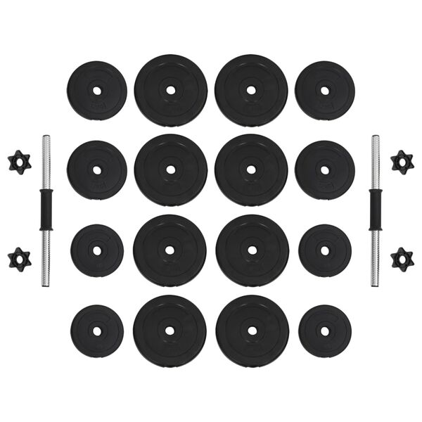vidaXL Dumbbells 2x15 kg