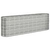 vidaXL Garden Raised Bed Galvanised Steel 224x40x68 cm Silver