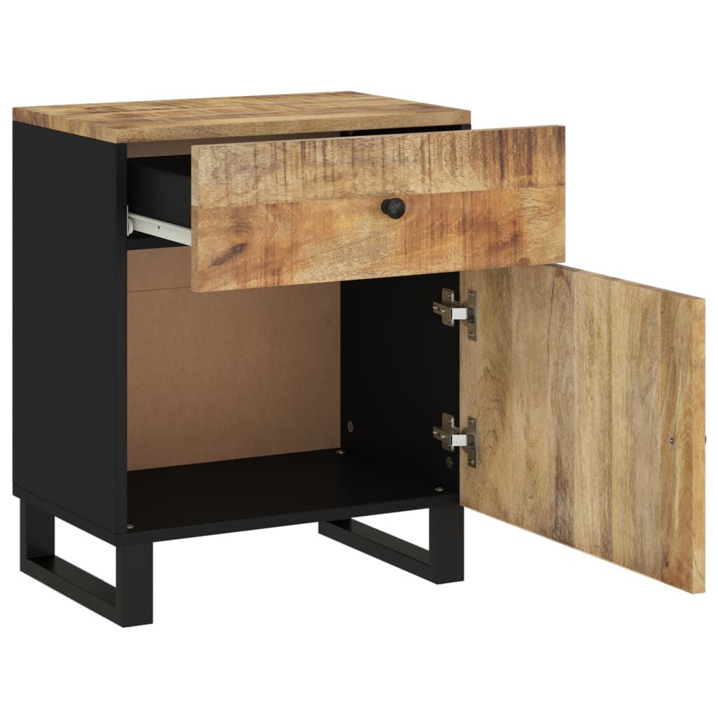 vidaXL Bedside Cabinet 50x33x60 cm Solid Wood Mango&Engineered Wood