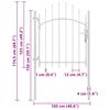 vidaXL Garden Gate Woerden Steel 1x1.25 m White