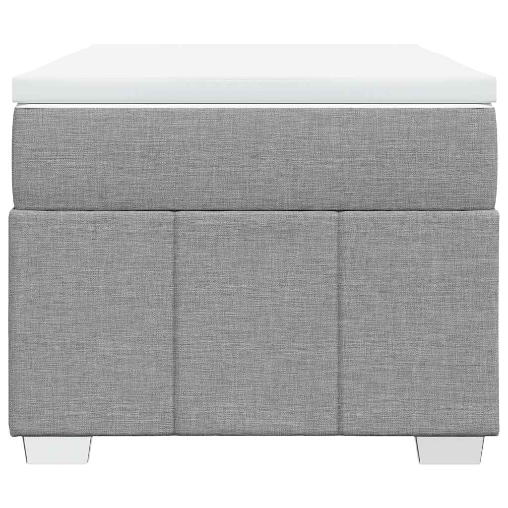 vidaXL Box Spring Bed with Mattress Light Grey Twin XL Fabric