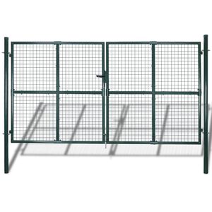 vidaXL Garden Mesh Gate Fence Door Wall Grille 306x175 cm