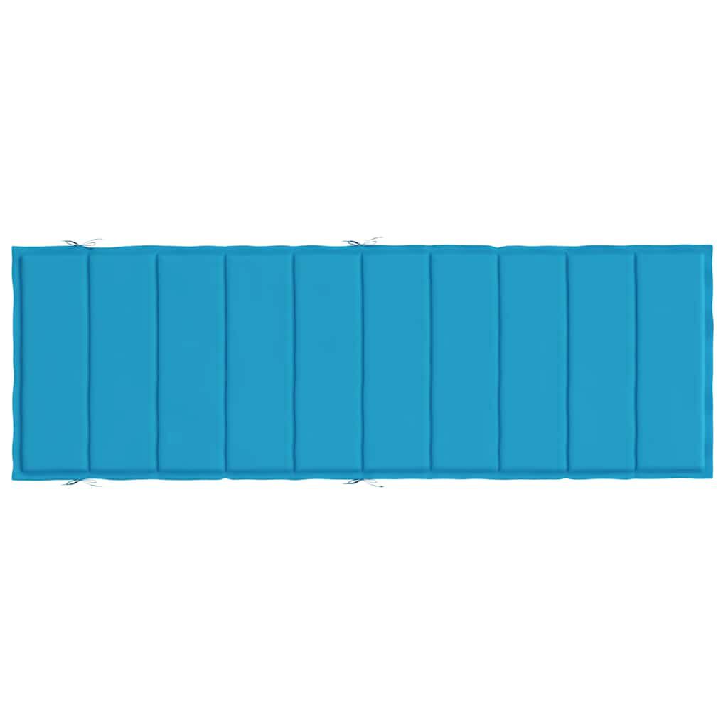 vidaXL Sun Lounger Cushion Blue 186x58x4cm Oxford Fabric