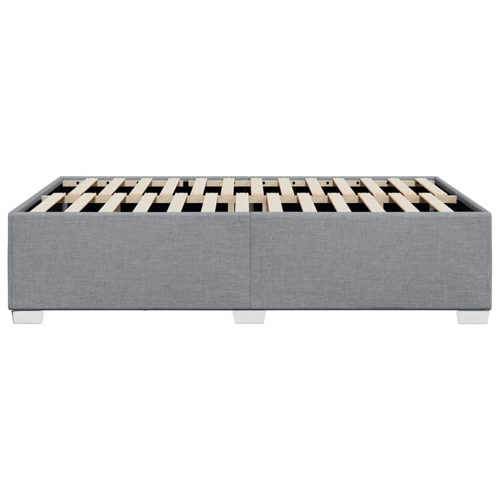 vidaXL Bed Frame without Mattress Light Grey Queen Fabric