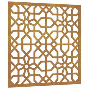 vidaXL Garden Wall Decoration 55x55 cm Corten Steel Moorish Design