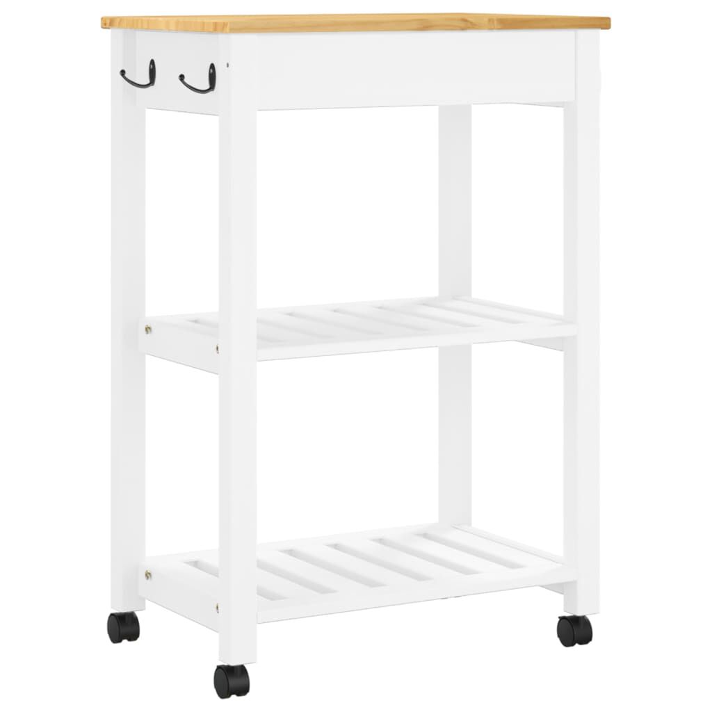 vidaXL Kitchen Trolley MONZA 60x40x90 cm Solid Wood Pine