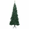 vidaXL Corner Artificial Christmas Tree Green 210 cm PVC