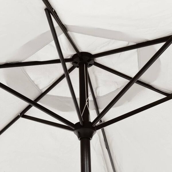 vidaXL Garden Parasol Sand White 200x224 cm Aluminium