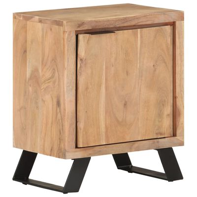 vidaXL Bedside Cabinet 40x30x50 cm Solid Acacia Wood with Live Edges