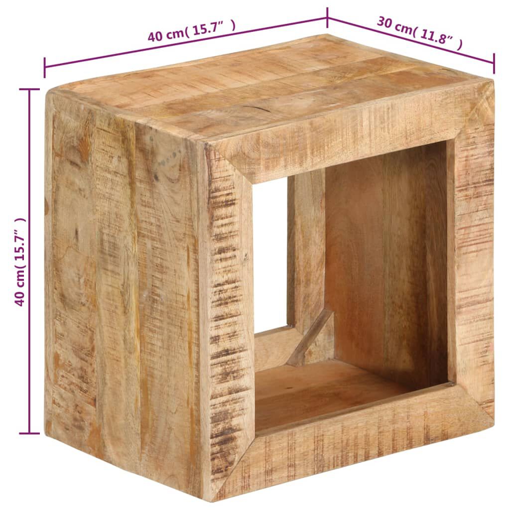 vidaXL Stool 40x30x40 cm Solid Wood Mango