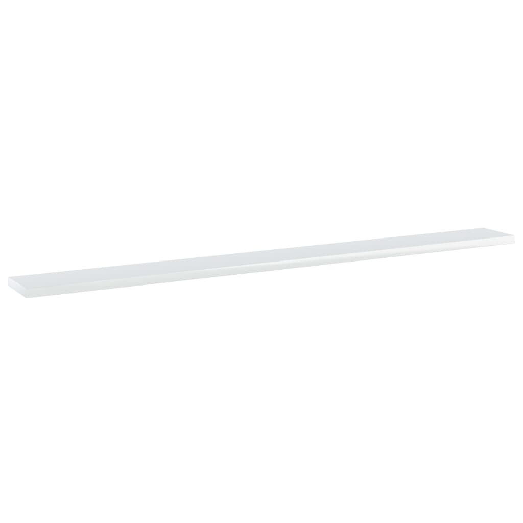 vidaXL Bookshelf Boards 4 pcs High Gloss White 100x10x1.5 cm Engineered Wood