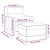 vidaXL Sofa Chair with Footstool Dark Grey 60 cm Fabric
