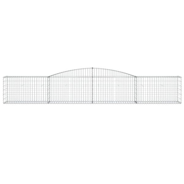vidaXL Arched Gabion Baskets 5 pcs 400x50x60/80 cm Galvanised Iron