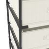 vidaXL Storage Rack with 4 Fabric Baskets Steel Cream