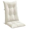 vidaXL Highback Chair Cushions 2 pcs Melange Cream 120x50x7 cm Fabric