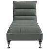 vidaXL Chaise Lounge with Cushions Dark Grey Fabric