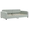 vidaXL Daybed with Trundle without Mattress Light Grey 100x190 cm