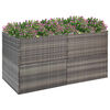 vidaXL Garden Planter Grey 157x80x80 cm Poly Rattan