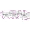 vidaXL 12 Piece Garden Sofa Set Solid Wood Pine