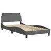 vidaXL Bed Frame "Dover" Dark Grey 100x203 cm Fabric