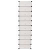 vidaXL Interlocking Shoe Organiser with 10 Compartments White