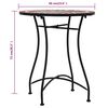 vidaXL 3 Piece Mosaic Bistro Set Ceramic Tile Terracotta