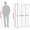 vidaXL Outdoor Storage Cabinet Grey and Black 97x37x165 cm PP