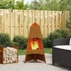 vidaXL Fire Pit Brown 50 x 50 x 95 cm Weathering steel