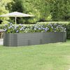 vidaXL Garden Raised Bed Galvanised Steel 396x100x68 cm Grey