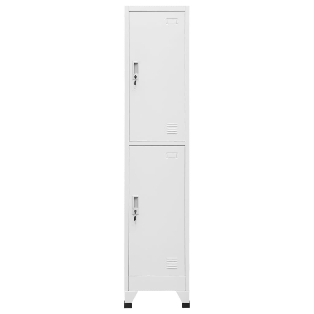 vidaXL Locker Cabinet with 2 Compartments 38x45x180 cm