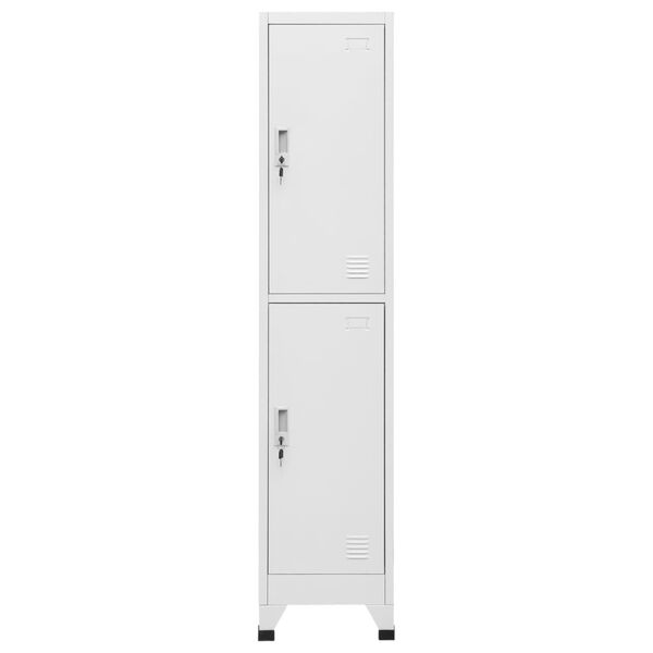 vidaXL Locker Cabinet with 2 Compartments 38x45x180 cm