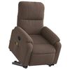 vidaXL Stand up Massage Recliner Chair Brown Microfibre Fabric