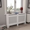vidaXL Radiator Cover White 152x19x81.5 cm MDF