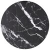 vidaXL Table Top Black &Oslash;50x0.8 cm Tempered Glass with Marble Design