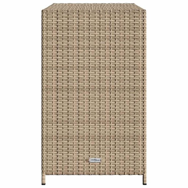 vidaXL Garden Storage Cabinet Beige 83x45x76 cm Poly Rattan