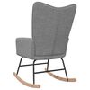 vidaXL Rocking Chair Light Grey Fabric