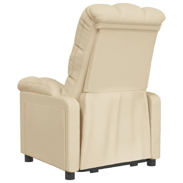vidaXL Recliner Chair Cream Fabric