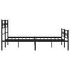 vidaXL Metal Bed Frame without Mattress with Footboard Black 135x190cm