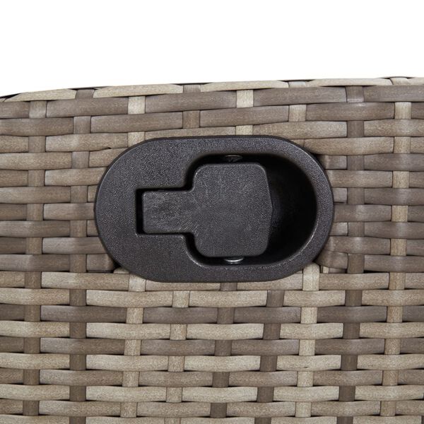 vidaXL 9 Piece Garden Dining Set with Cushions Grey Poly Rattan