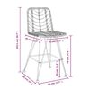 vidaXL Bar Stools 2 pcs Black 45x56x103.5 cm PE Rattan and Steel