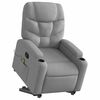 vidaXL Stand up Massage Recliner Chair Light Grey Fabric