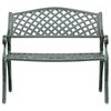vidaXL Garden Bench 102 cm Cast Aluminium Green