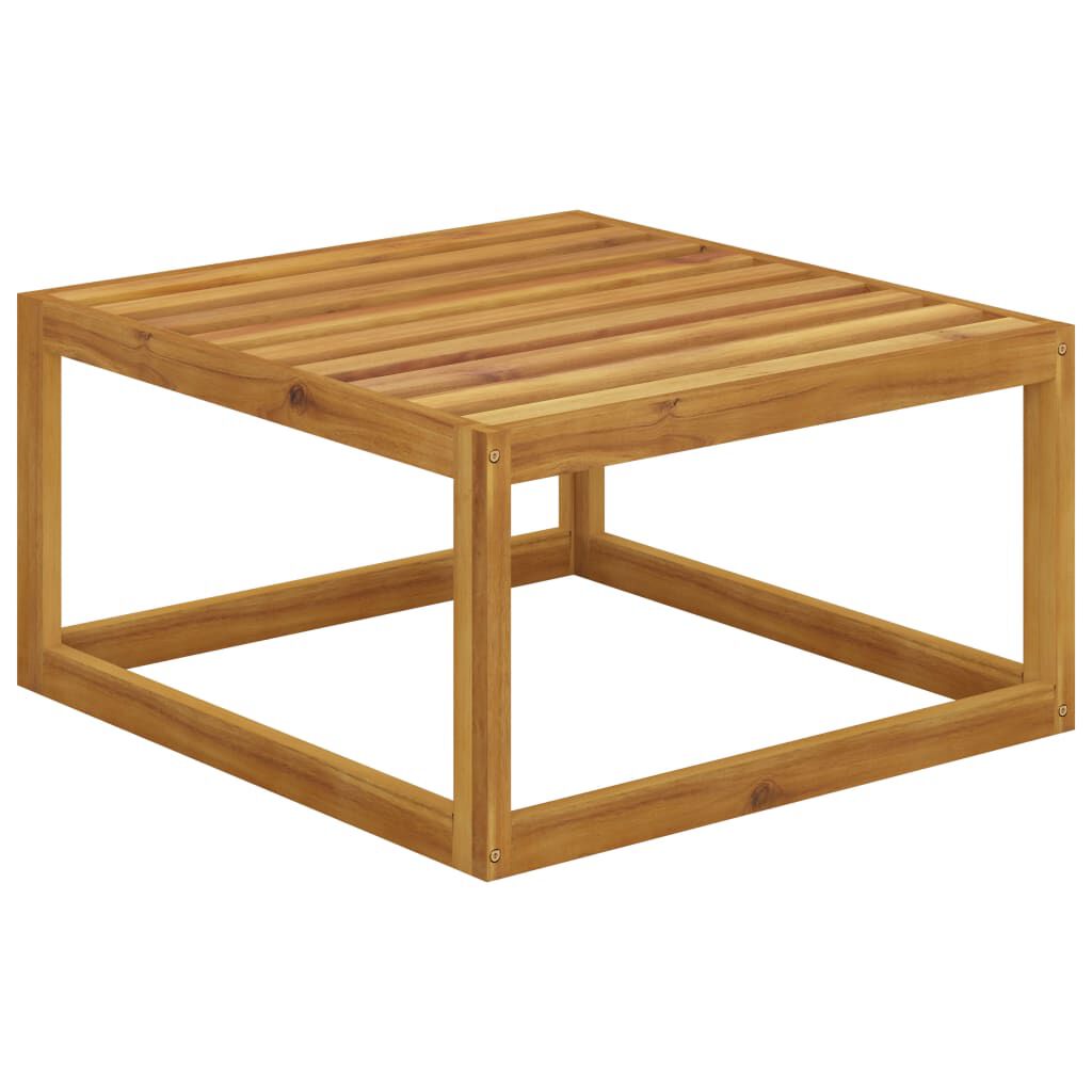 vidaXL 6 Piece Garden Lounge Set with Cushion Cream Solid Acacia Wood
