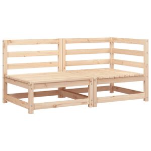 vidaXL Garden Sofa 2-Seater Solid Wood Pine