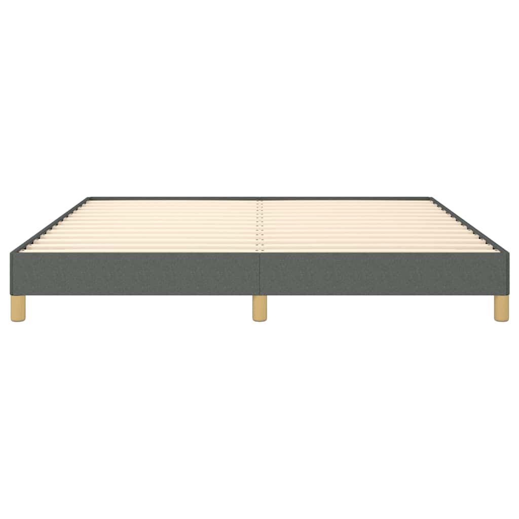 vidaXL Bed Frame without Mattress Dark Grey 193x203 cm King Fabric